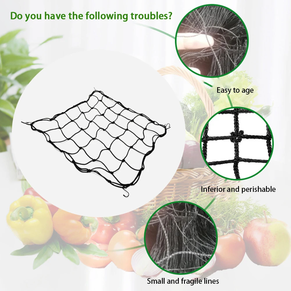 

For Vegetable Durable Balcony Climbing Trellis Net Adjustable Grow Tent With Hooks Easy Install Elastic Plant Support Flower