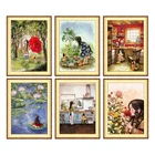 Набор для вышивки крестиком 54*73 см с изображением милой девочки из мультфильма, набор для украшения гостиной сделай сам из шелка