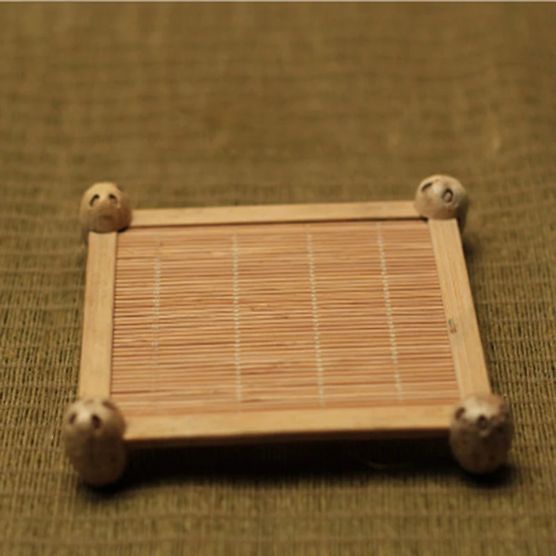 Обеденный стол квадратный коврик для чашки Натуральный Бамбуковый держатель