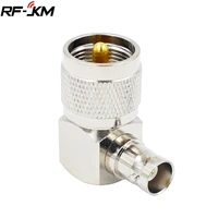 1pcs uhf pl 259 male to bnc female right angle adapter connector uhf pl259 male to bnc female connector brass for computer lan