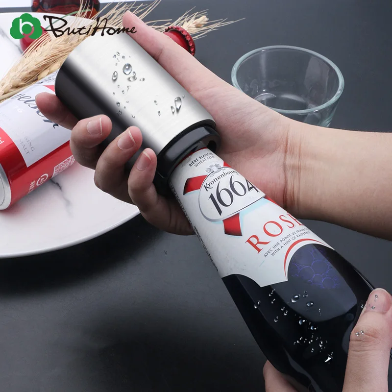 Magnetic Automatic Beer Opener Stainless Steel Bottle Portable glass bottle beverage opener Bar tools Magnetische | Дом и сад