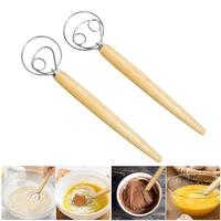 large hand danish dough whisk bread mixer stainless steel cake pastry dough mixer stick egg beater kitchen baking blender tools