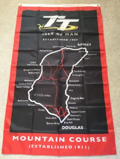 

2021 Isle of Man TT Map Flag with 3x5ft Custom Any Banner Flag