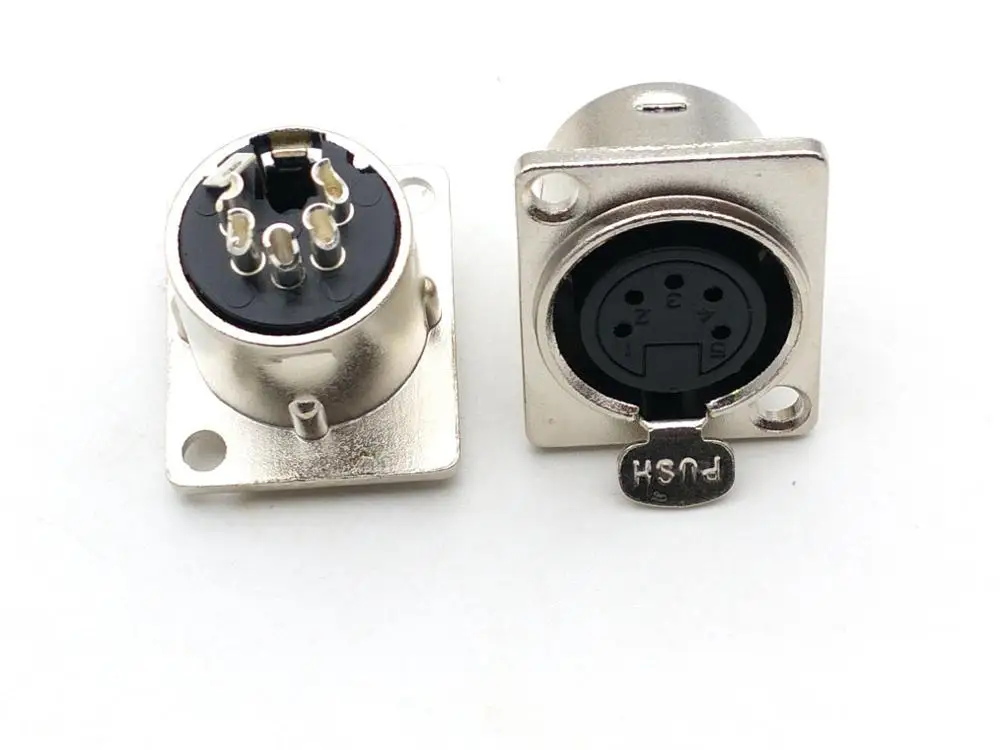 20 шт. 5 pin гнездовой разъем XLR монтажный штекер панели адаптера|connector panel|connector