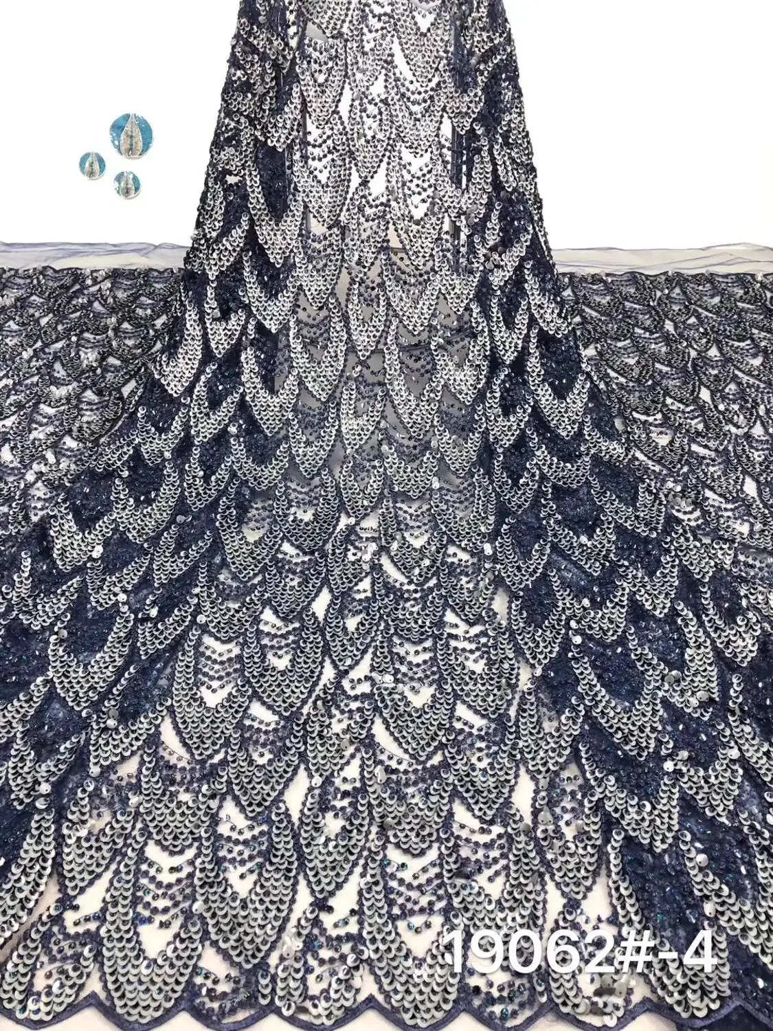 (5yards/pc) very beautiful sequins embroidered African tulle lace orange brown French fabric for party dress FZZ608 | Дом и сад