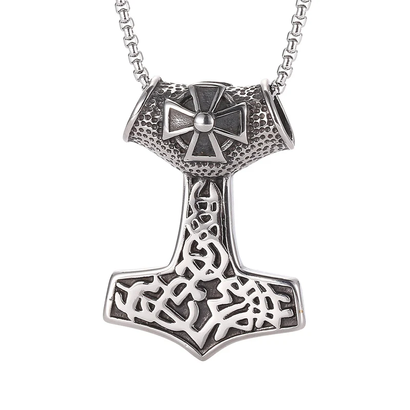 Панк Стиль Thor's Hammer Mjolnir кулон ювелирные изделия викингов скандинавский