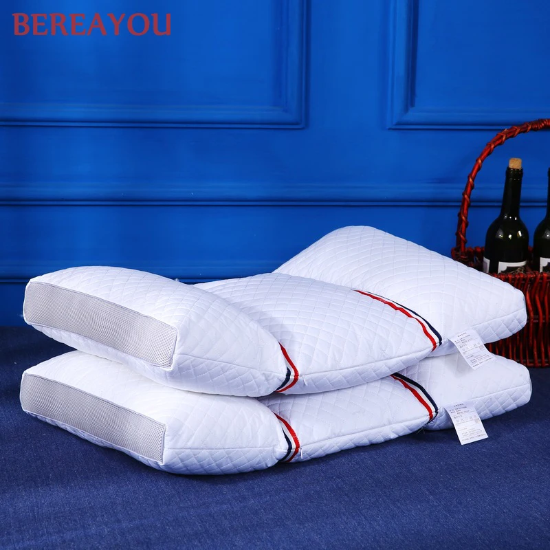 Спальные подушки гречневый хлопок Уход за шею Белая Подушка с наволочкой отель