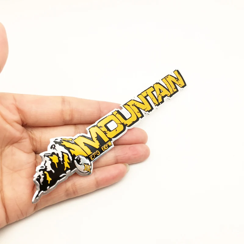 Автомобильные декоративные наклейки с логотипом 3D алюминиевая горная эмблема