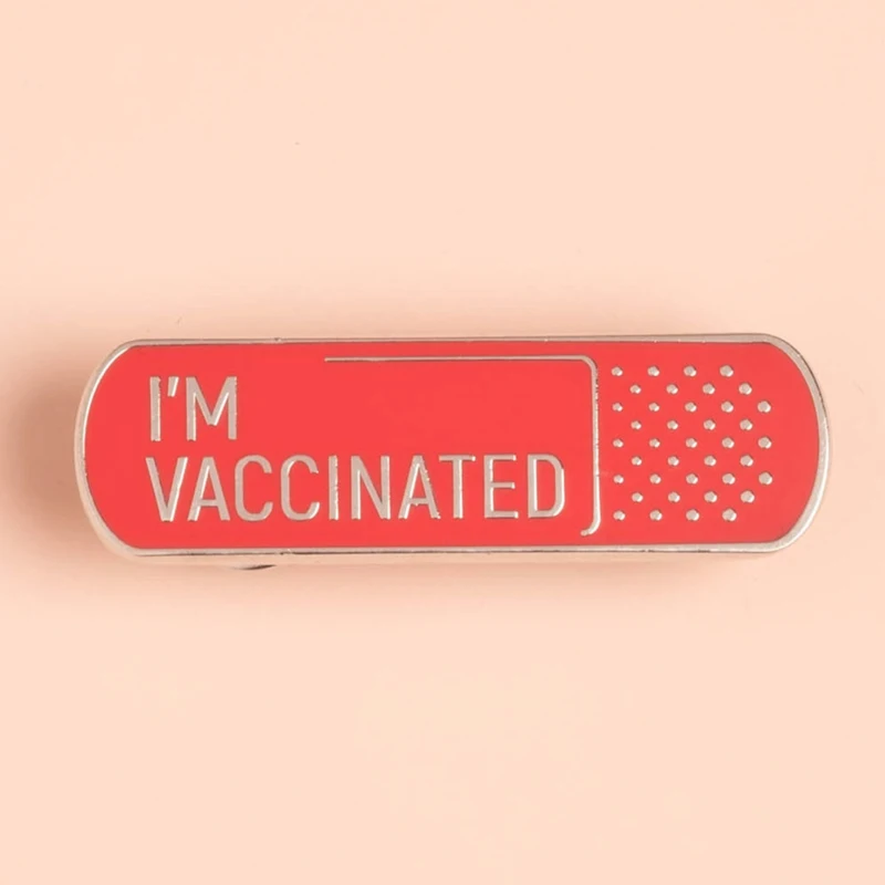 

I'm Vaccinated Enamel Brooch Pin Backpack Hat Bag Lapel Pins Badges Women Men's Fashion Jewelry Accessories