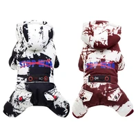 pet dog clothes winter warm dog jumpsuit fashion printed windproof dog coat thicken pet clothing for dogs costume apparel