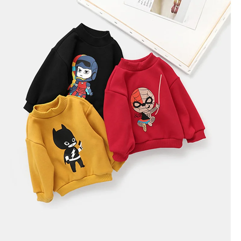 

Boy's sweater plus velvet thick winter clothing 2020 new trendy children's warm clothing Korean casual cute cartoon children's c