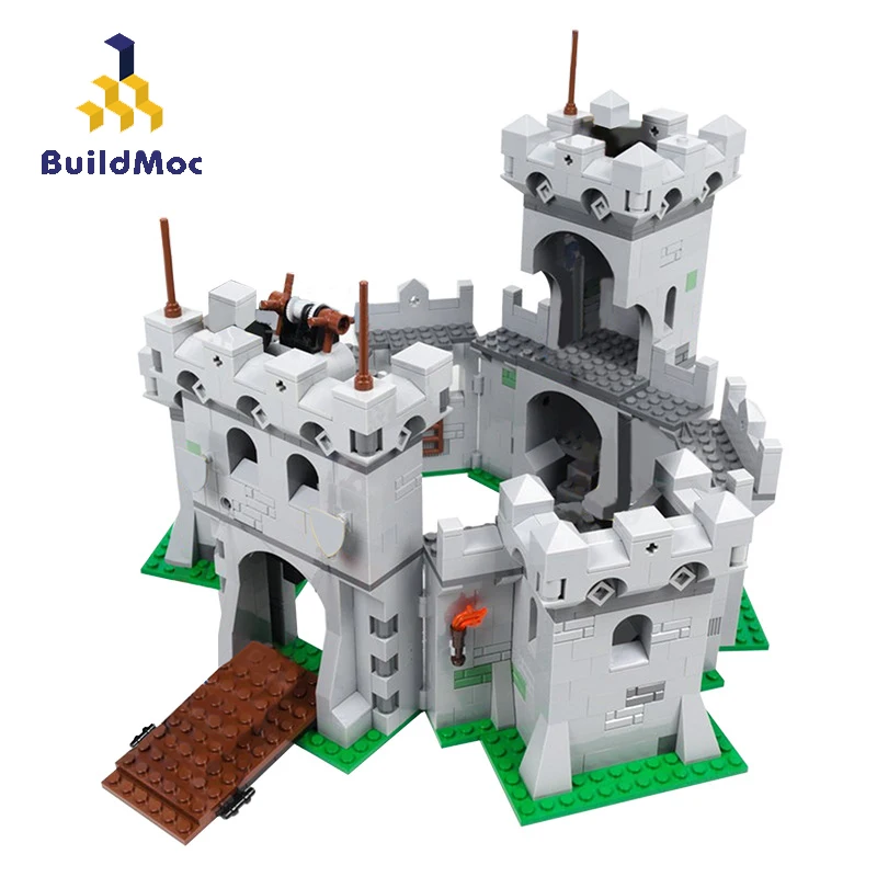 

BuildMoc City Buildings The Modular Knight's Castle Build Blocks MOC City Architecture House Model Bricks Toys For Children Gift