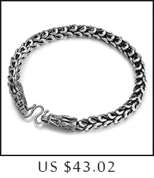 Genuine 925 Sterling Silver Jewelry Personality Six-Word Mantra Barrel Beads Silver Men Bracelet Retro Silver Jewelry