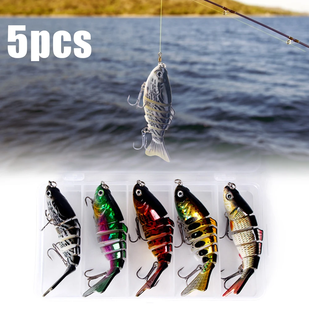 

5pcs 10CM Bionic Swimming Lure Suitable for All Kinds of Jointed Bait Multi For Fishing Tackle Artificial Bait Tackle Creative