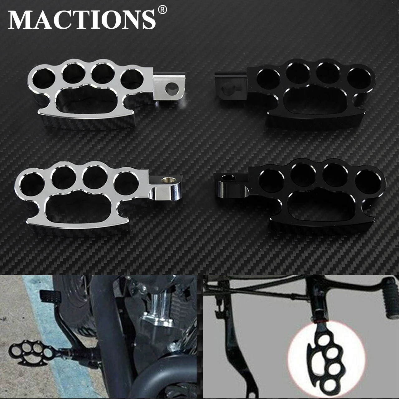 Опорные подножки Flying Knuckle на заказ черная хромированная педаль для Harley V Rod Sportster 883