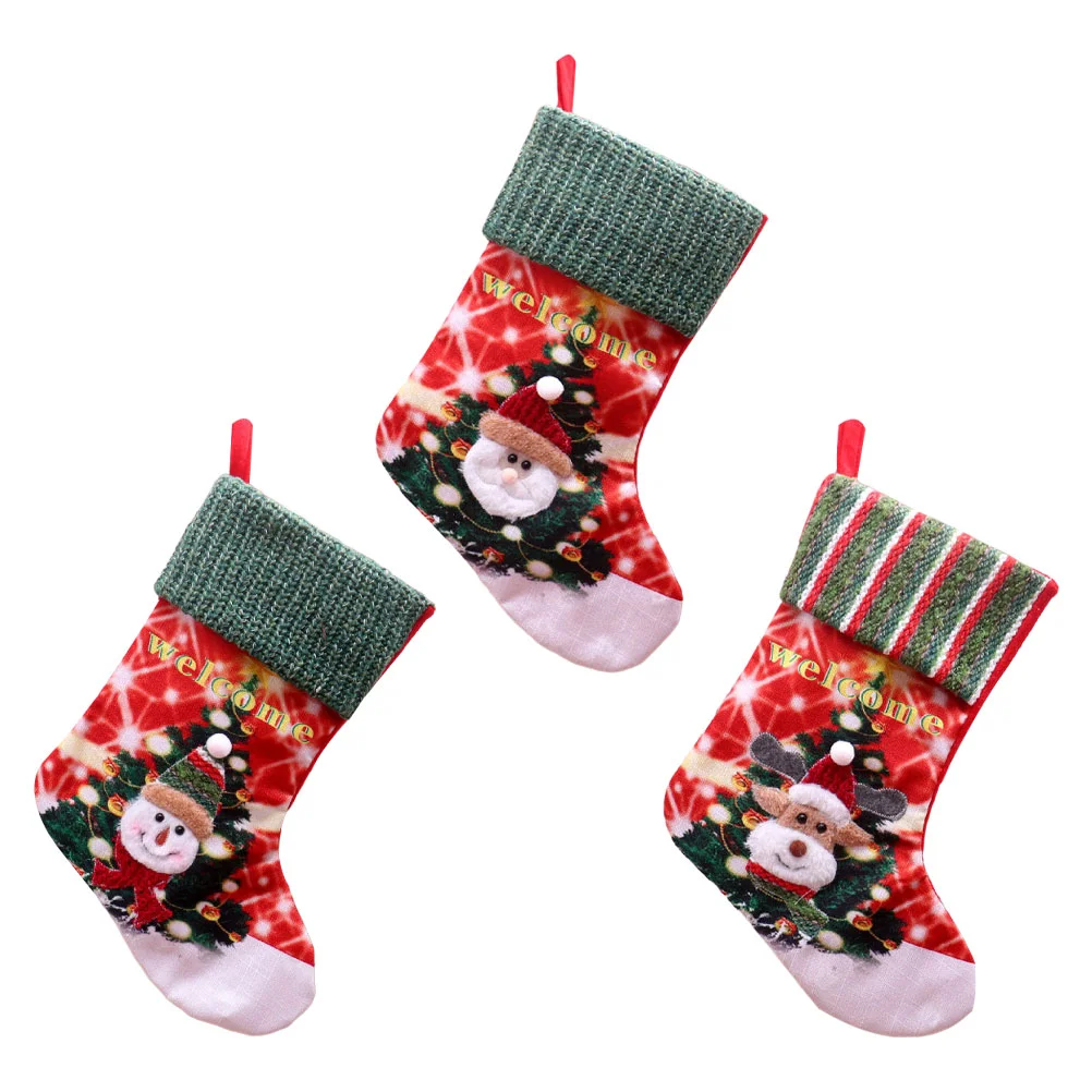 

3 шт. рождественские подвесные украшения, праздничный Подарочный пакет, Рождественский Декор, сцена, Декор