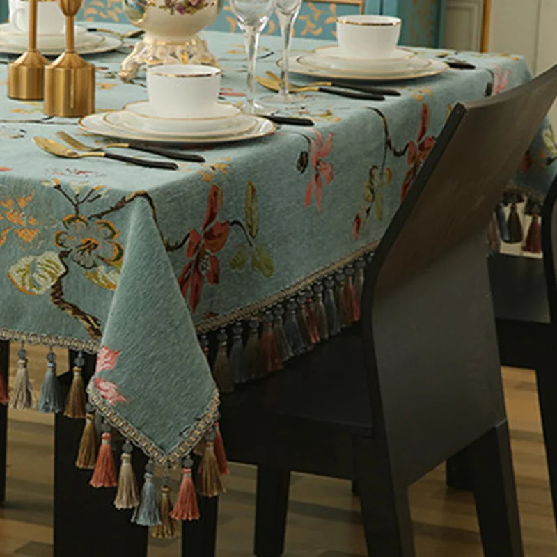 Многофункциональная Ретро скатерть элегантная жаккардовая прямоугольная