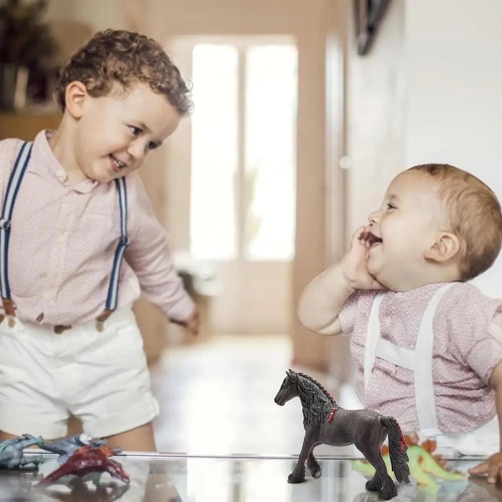 5 дюймов ПВХ лошадь клуб фризская кобыла игрушка для дома офиса украшение стола