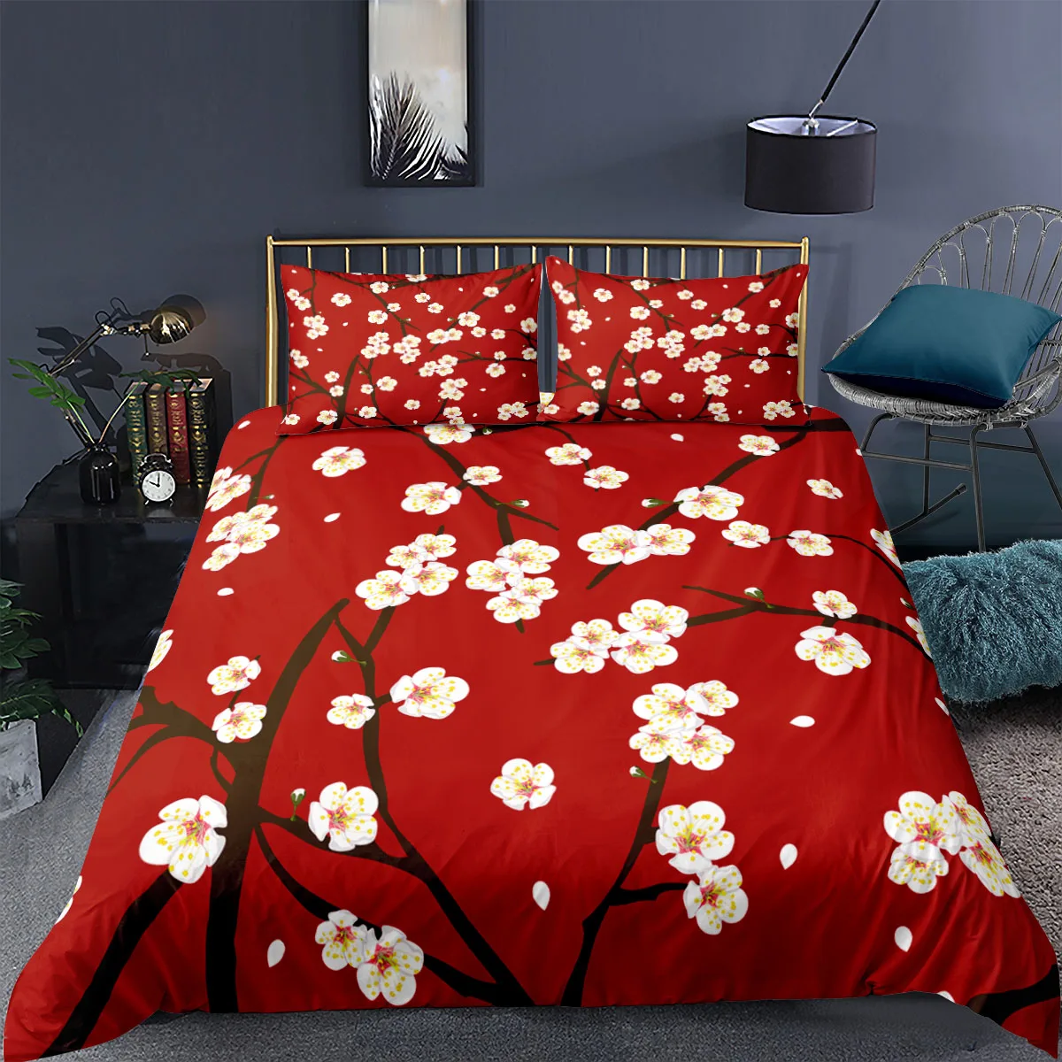 

Pastoral Style 3D Printed Bedding Set Duvet Cover Pillowcase Single Twin Queen King Size 2/3Pcs Four Seasons Home Textile