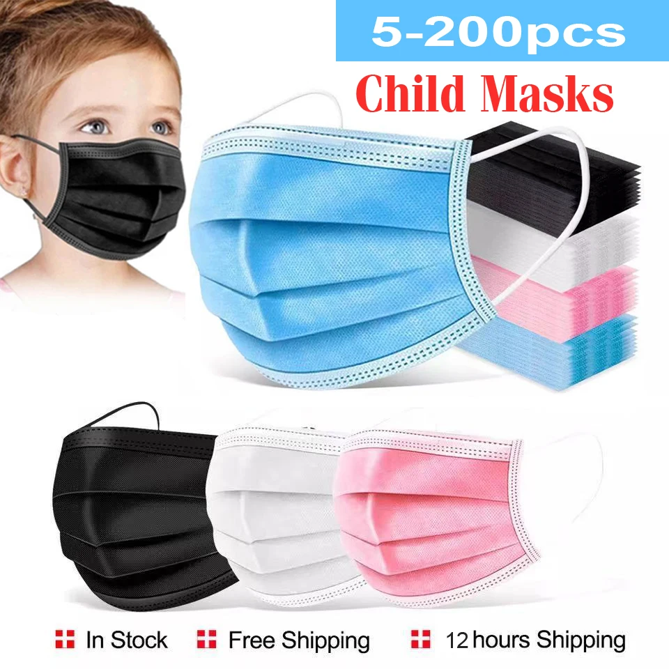 

Masks Fast Shipping Disposable Child Mask Children's Face Mask 3-layer Disposable Non-woven Fabric Kid Protection Mask