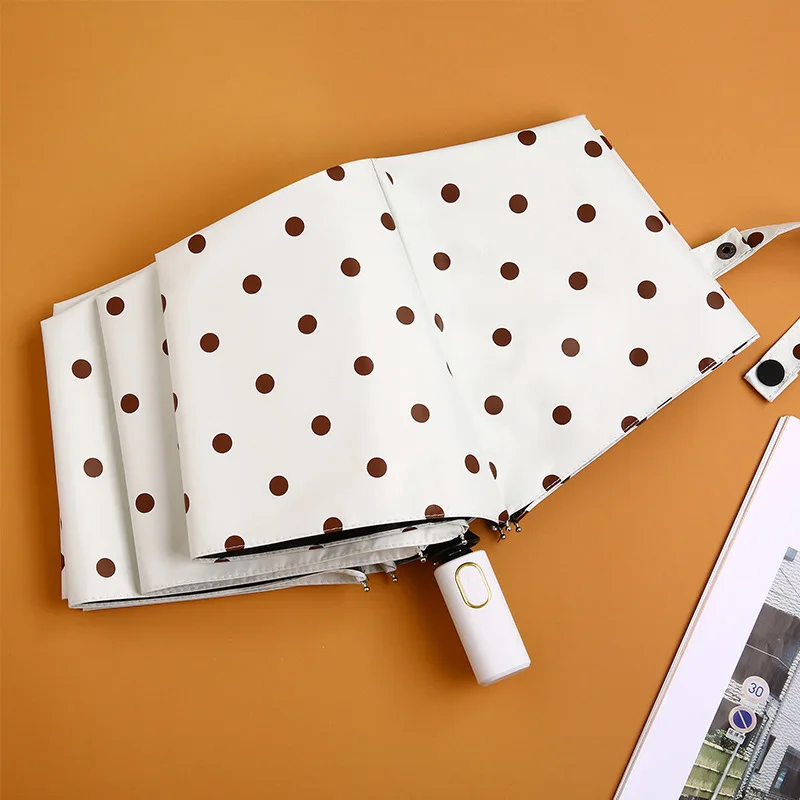 Зонтик Женский складной с черным покрытием | Дом и сад