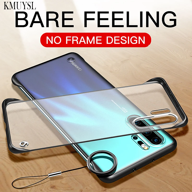 Матовый безрамочный чехол с ремешком для Huawei Mate 30 20X 5G P30 P20 Lite Honor 20 Pro 10i 9 9X 8X P Smart Y7 Y9