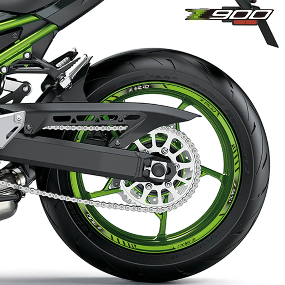 

New Motorcycle wheel decals Reflective stickers rim stripes 17inch For kawasaki Z900 Z 900 z 900