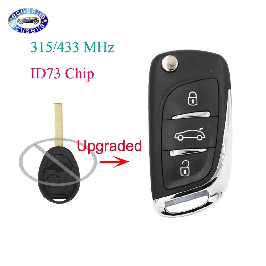 Обновлен до DS стиль Замена складной дистанционный брелок для BMW Mini Rover 75 2002 2005