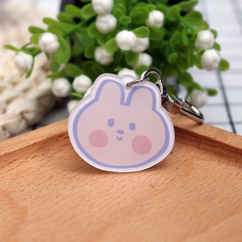 2020 Catoon медведь собака брелок золотой цвет милый для женщин металлические брелки