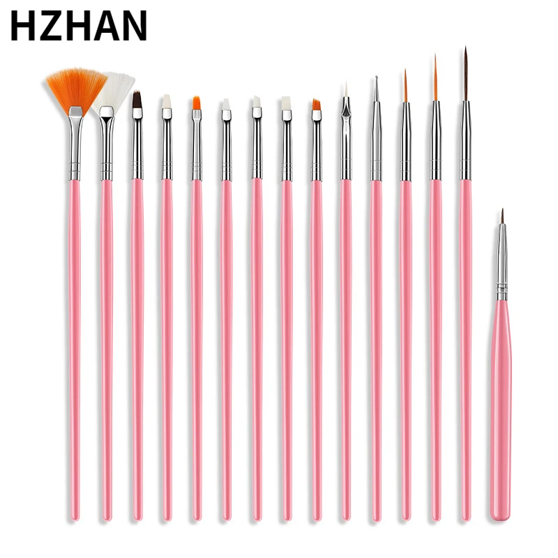 

HZHAN nail brush acrylic acrylic brushes acrylic brush set nail art brushes nail art tools profession15 piece set nail brush