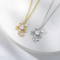 zircon scorpion necklaces for women men gold silver color stainless steel neck chain male female pendant necklace jewelry 2021