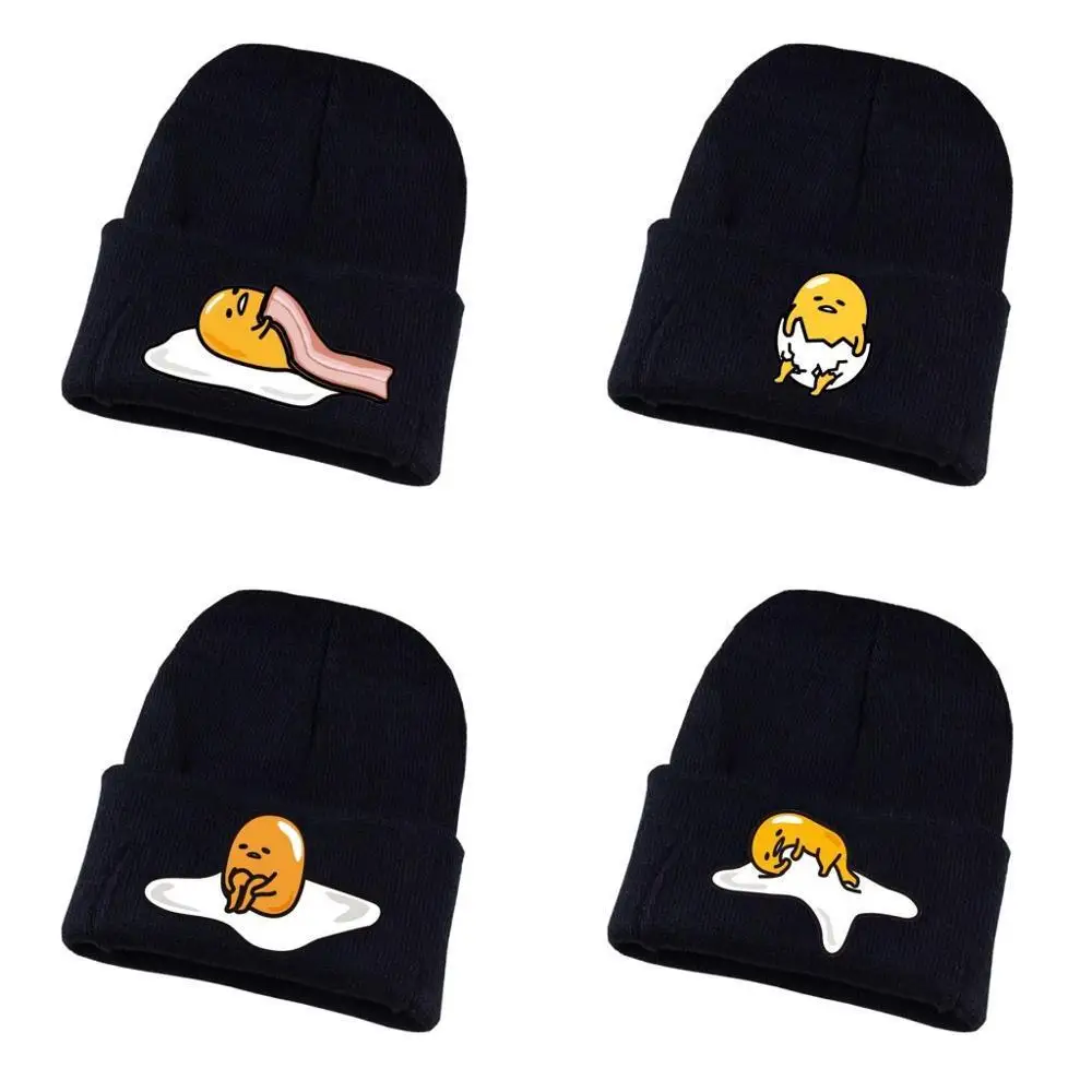 Аниме Gudetama вязаная шапка для косплея унисекс принт Для Взрослых Повседневная хлопковая шапка для подростков зимняя вязаная шапочка
