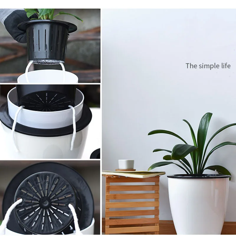 Цветочный горшок самополивающееся растение цветочный имитация керамики