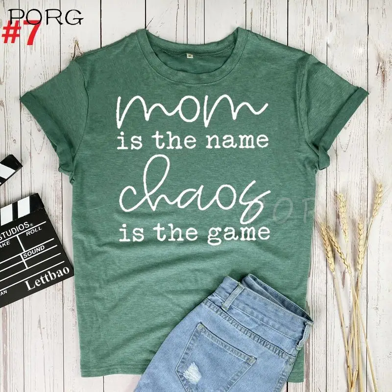 

Mom Life 2021 Women Casual Harajuku Fashion T-shirt Print Loose O-neck Short Sleeve Oversized Stretched Summer Kawaii Tee Shirt