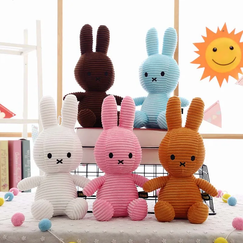 

30CM Cute Striped Rabbit Plush Dolls Toys Soft Doll Cushion Sofa Pillow Gift Xmas Gift Party Decor Soft Plushie Stuffed Toy