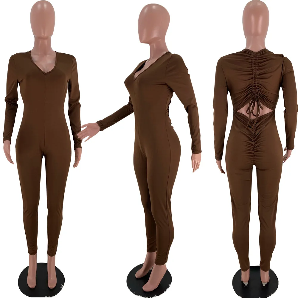 

Wholesale Sexy Rompers Womens Jumpsuit Female Long Sleeve Neon Skinny One Piece Ladies Bodycon Jumpsuit Women Clothing