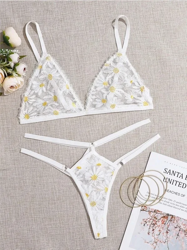 

Sexy lingerie bras for women Breathable brassiere Sexy polka dot mesh bra set beautiful lingerie women's underwear Bikini Sets