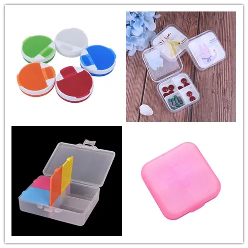 

4 Grid Compartment Travel Pill Box Organizer Pillbox Medicine Storage Containers Dispenser Holder Health Care Multi Style