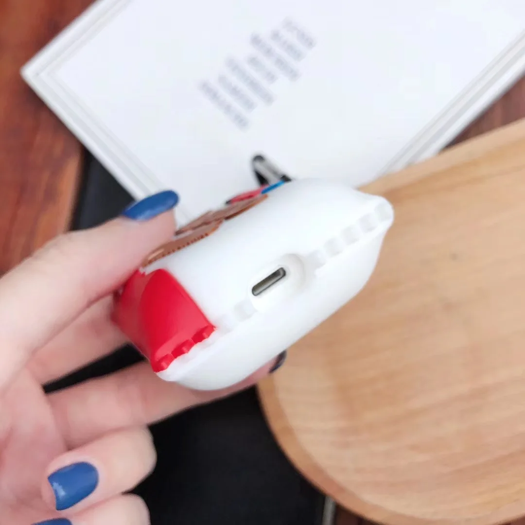

2021 new cartoon cute chocolate bluetooth headset protection box, suitable for charging box with Airpods 1 2