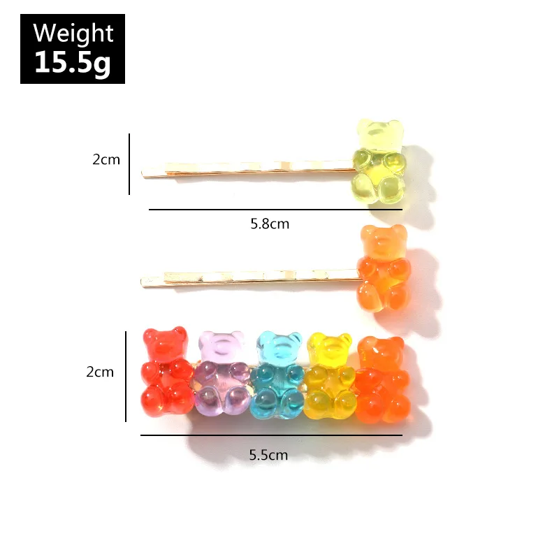 

Girls Cute Cartoon Gummy Bear Colorfur Hairpins Children Sweet Hair Clip Barrettes Headband Kids Fashion Hair Accessories