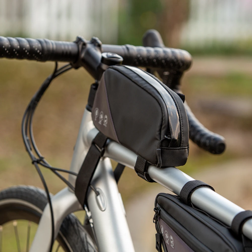 

0.8L Reflective Upper Tubes Bag Universal Bicycle Bag Bicycle Upper Tube Package Waterproof Beam Bag Riding Equipment