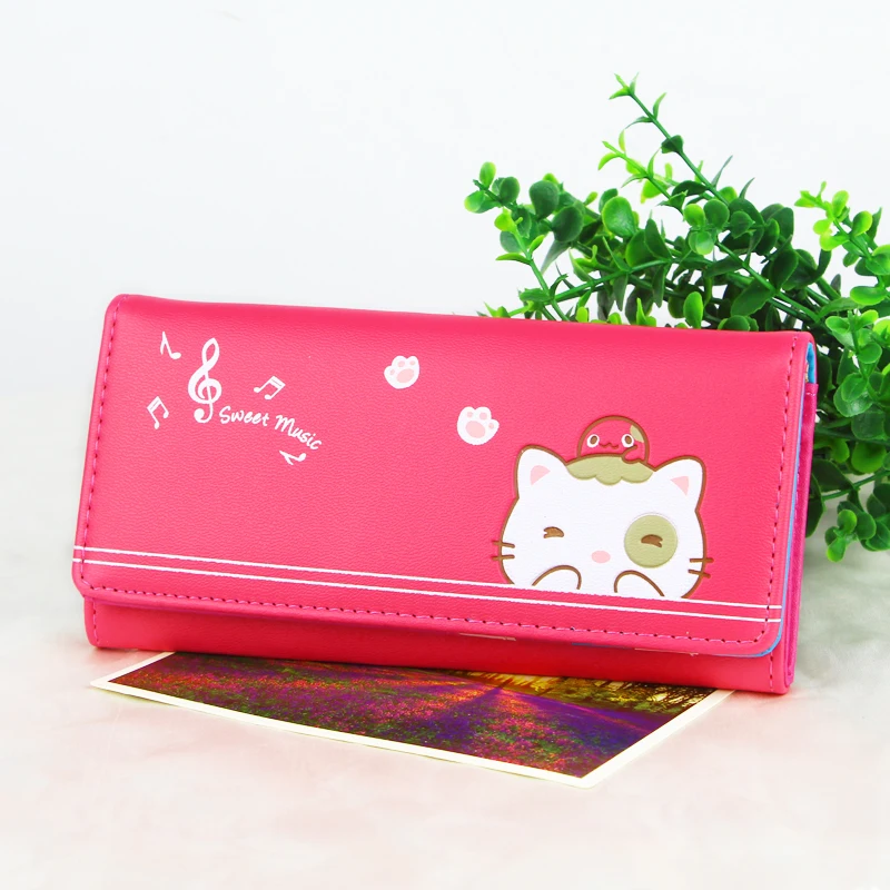 Модные женские кошельки дамские сумочки с котом клатч кошелек для мелочи и карт