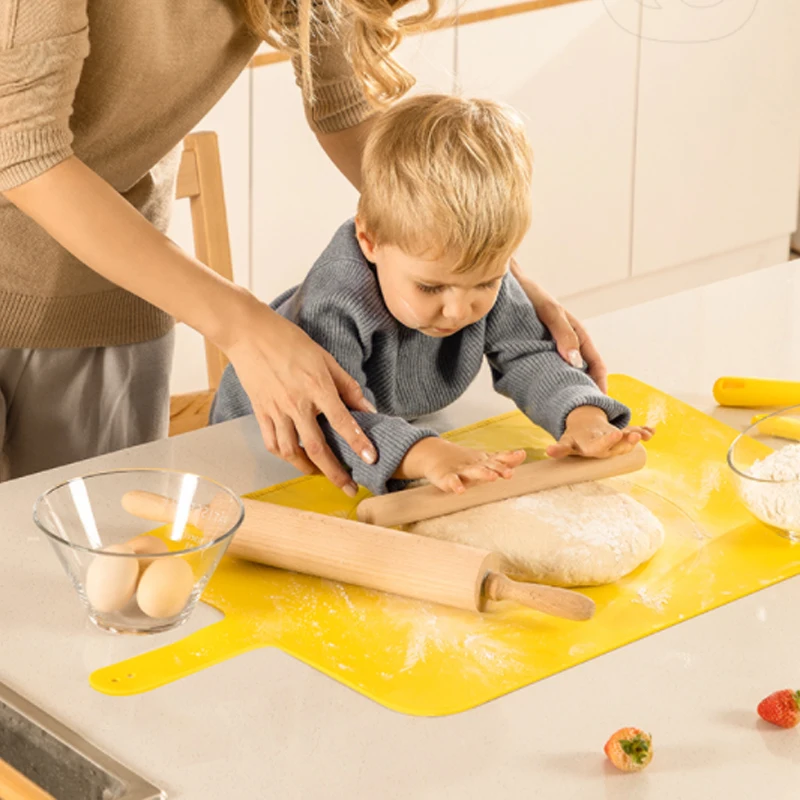 

70x50cm Silicone Non-Stick Baking Mat rolling pin With Scale Rolling Dough Pad Kneading Dough Mat Pastry Oven Liner Placemat