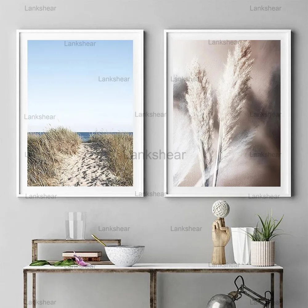 Настенная Картина на холсте с изображением берега пастельного пляжа ландшафта