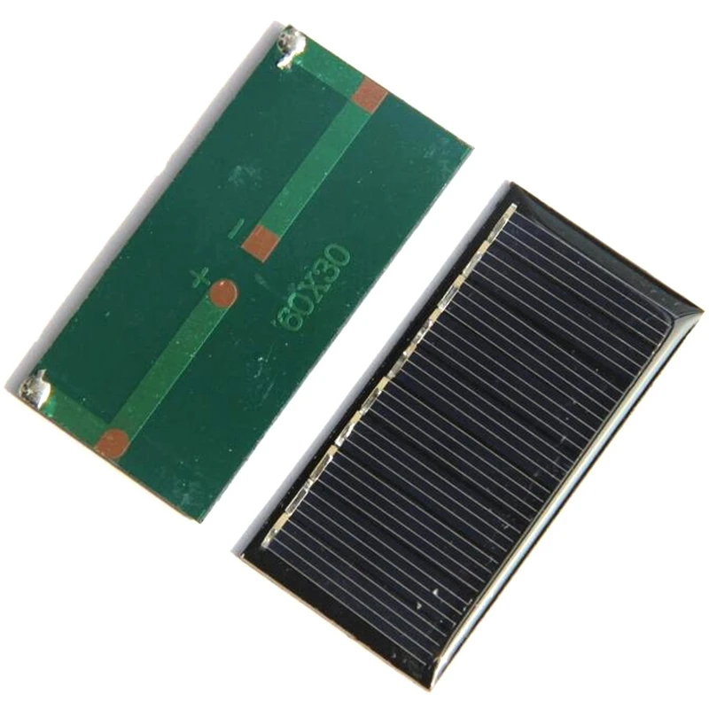 5V 50Ma Mini Solar Cell Diy Panel Charger For 3.7V Battery Toy Education Kits 60x30Mm 10Pcs | Электроника