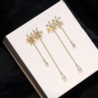 exquisite snowflake earrings 2021 trendy fashion simple womens jewelry new small earrings exquisite tassel drop earrings