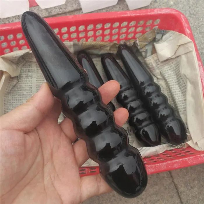 18 см натуральный черный обсидиановый Кристалл спиральная палочка ручная резная