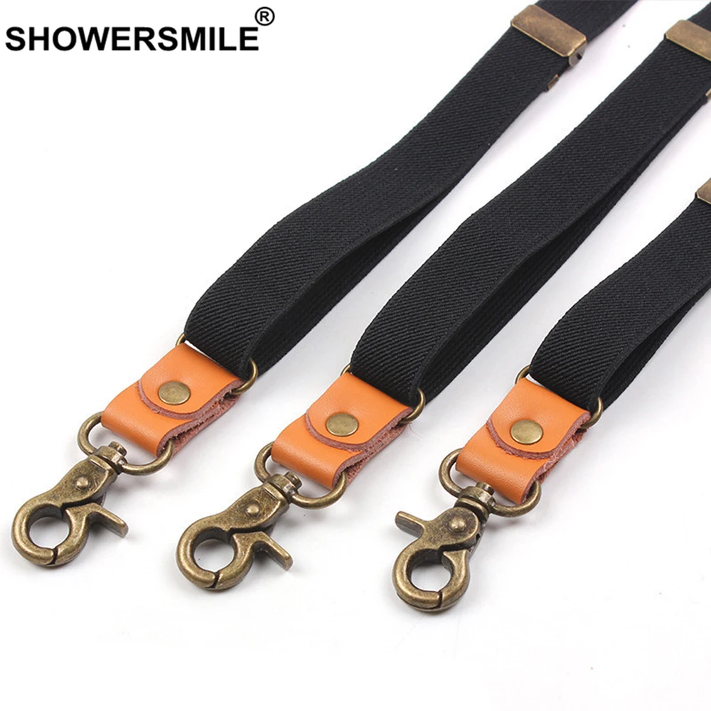 SHOWERSMILE женские подтяжки триггерные черные тонкие с Y образной спинкой