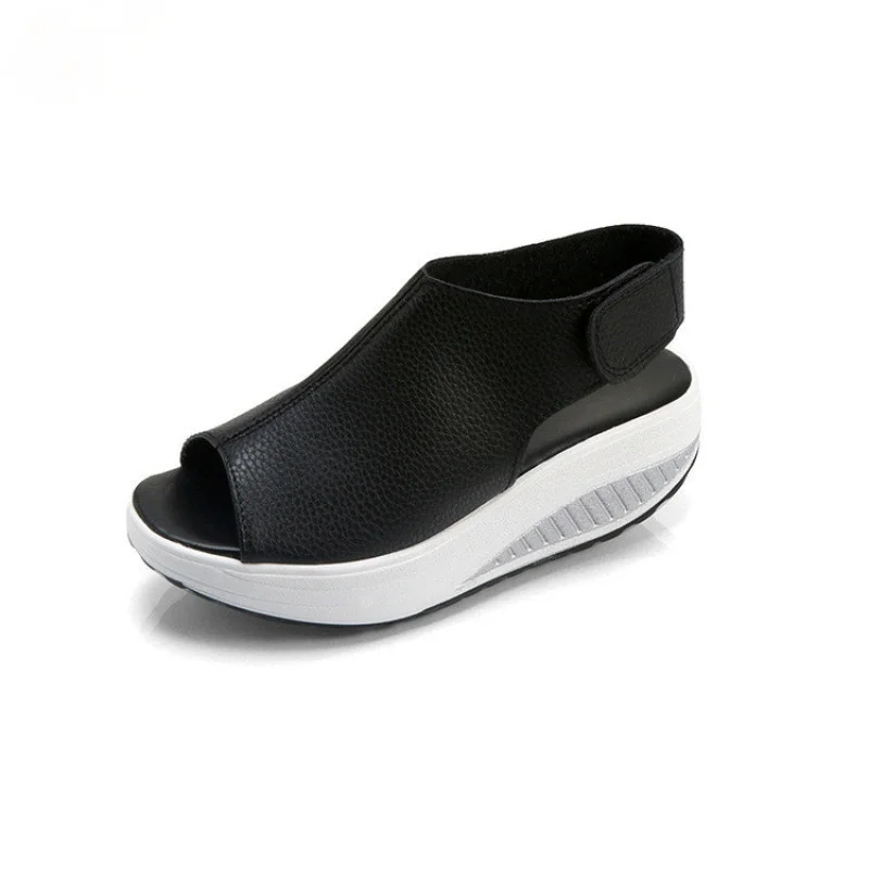

2021 Fashion Women Summer Female Sandals Vintage Wedges Platform Shoes Peep Toe Sandal High Heels Fish Toe Shoes Zapatos Casual
