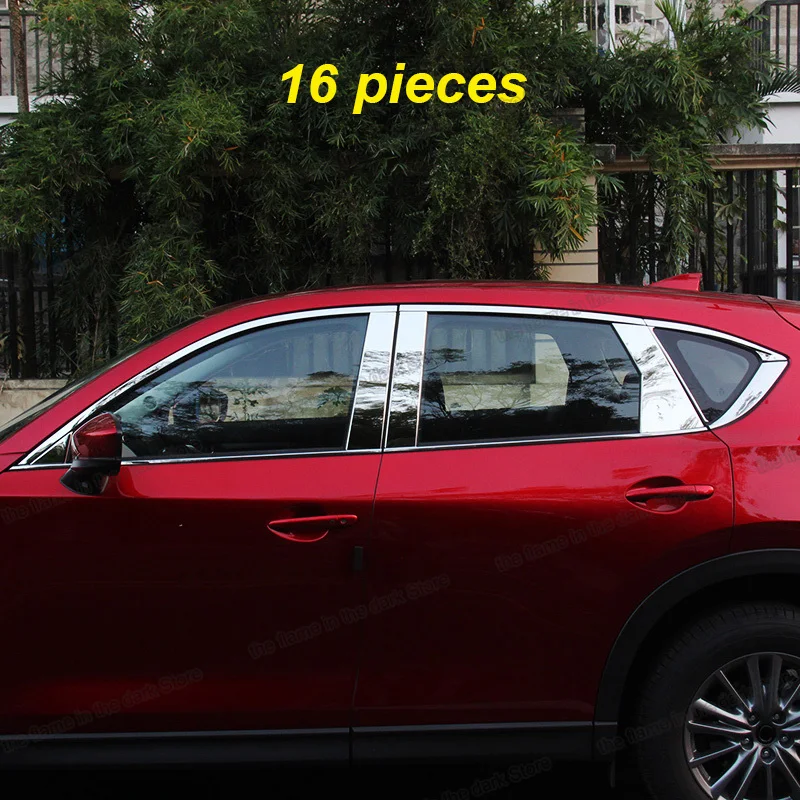 

Lsrtw2017 Stainless Steel Car Window Chrome Post Trims for Mazda Cx-5 2017 2018 2019 2020 2021 Cx5 Accessories Auto decoration